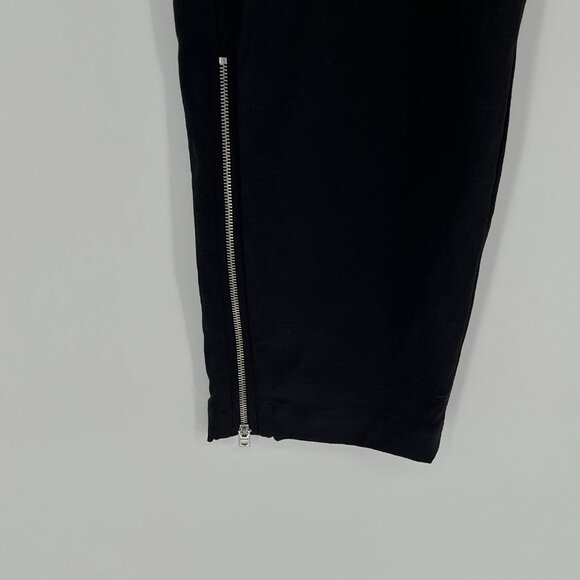 Athleta Trekkie Mod Crop Zip Ankle Pants Black Travel Hiking Commuter Activewear - Picture 5 of 10